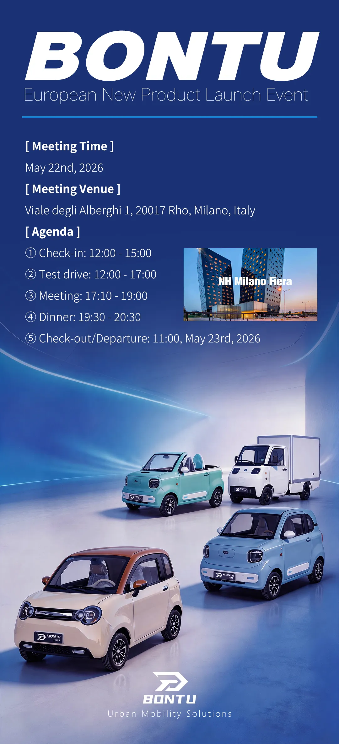 Evenimentul de lansare a BONT∪ Europe va avea loc la Milano, Italia, pe 22 mai.